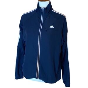 Adidas dark blue track / athletic jacket Size Medium